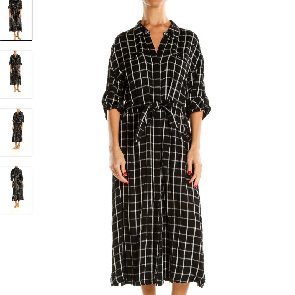 Calvin Klein Checkered Shirtdress